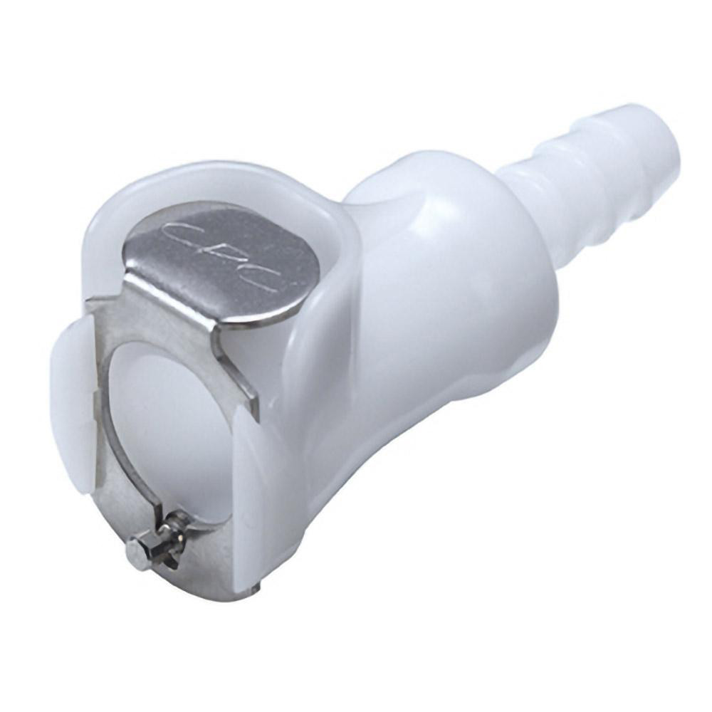CPC Colder Products 1/4" Nominal Flow, 1/4" ID, Female, Inline Hose Barb-Female Socket - PLC17004