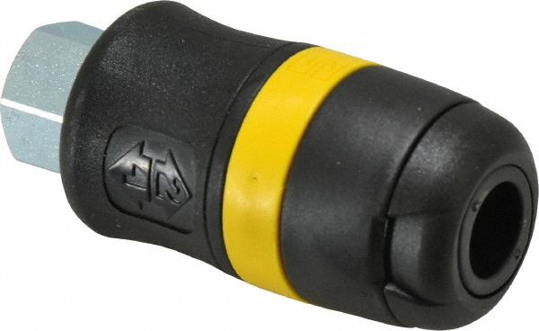 Parker Pneumatic Hose Coupling: 1/4" Thread, 1/4" Body Dia, Industrial Interchange - PBH-251-4FP