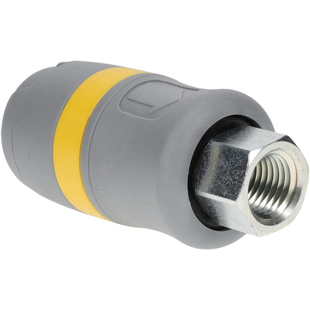 Parker Pneumatic Hose Coupling: 1/4" Thread, 1/4" Body Dia, Industrial Interchange - PBH-251-4FP