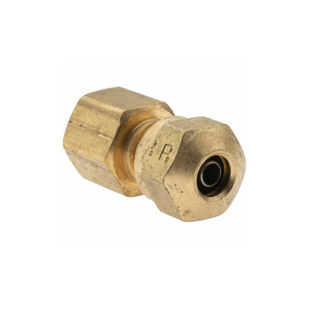 Parker Compression Tube Connector: 1/4" Tube OD, Compression x FNPT - BD-10754