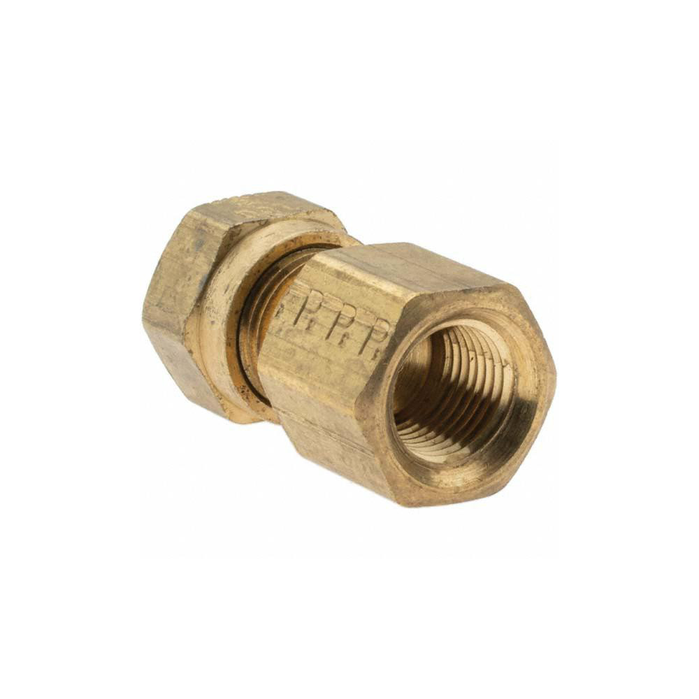 Parker Compression Tube Connector: 1/4" Tube OD, Compression x FNPT - BD-10754