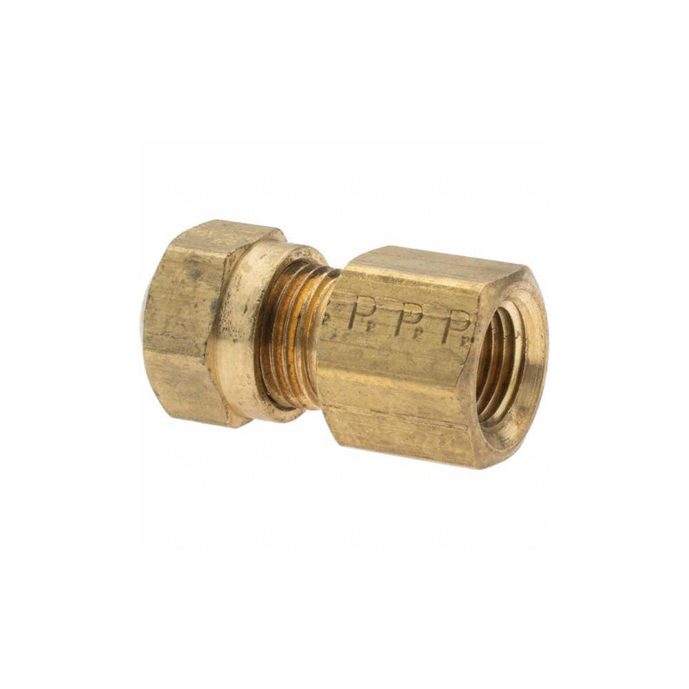 Parker Compression Tube Connector: 1/4" Tube OD, Compression x FNPT - BD-10754