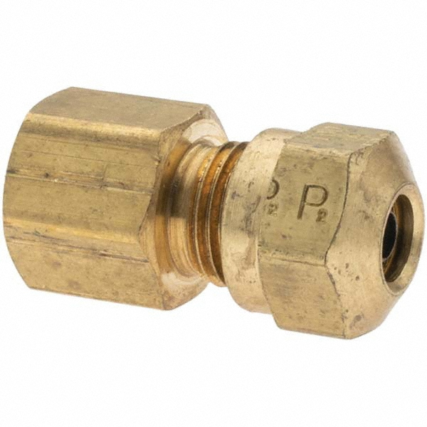 Parker Compression Tube Connector: 1/4" Tube OD, Compression x FNPT - BD-10754