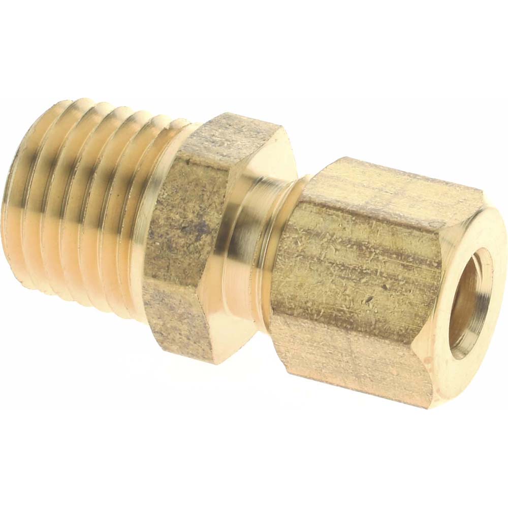 Parker Compression Tube Connector: 1/2" Tube OD, Compression x MNPT - 8-4 FBZ-B