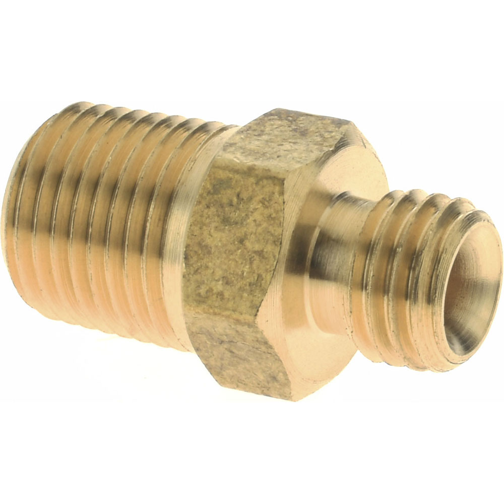 Parker Compression Tube Connector: 1/2" Tube OD, Compression x MNPT - 8-4 FBZ-B