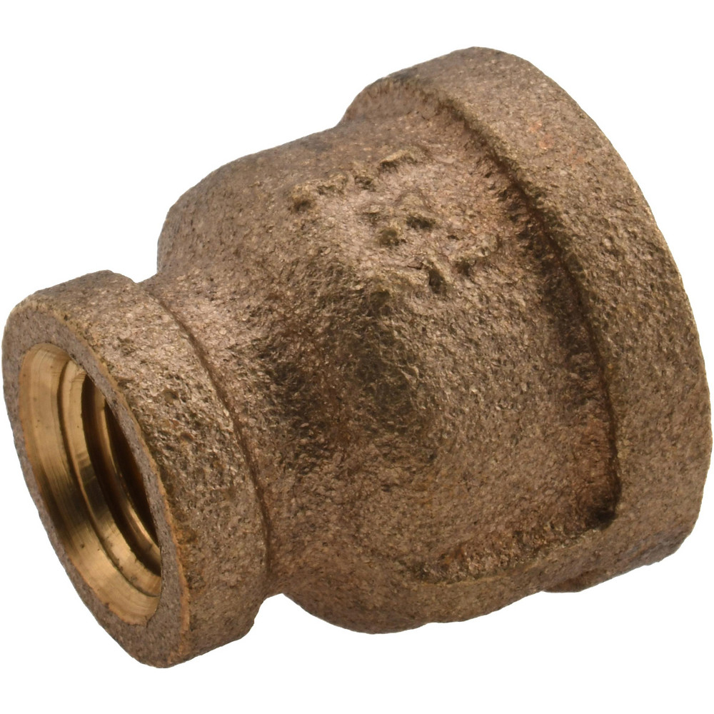 Merit Brass Brass Pipe Reducing Coupling: 1/2 x 1/4" Fitting, Threaded, FNPT x FNPT, Class 125, Lead Free - XNL112-0804