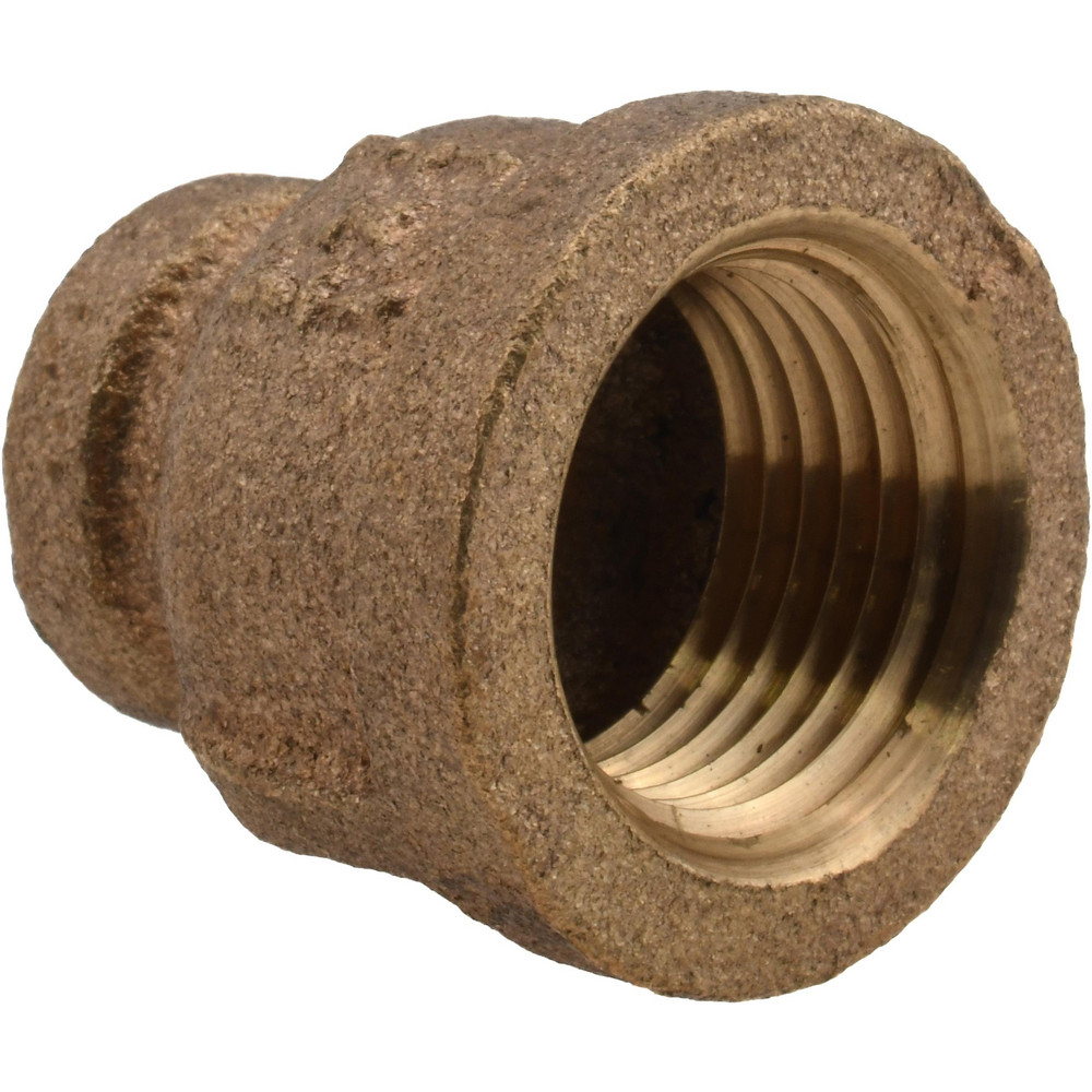 Merit Brass Brass Pipe Reducing Coupling: 1/2 x 1/4" Fitting, Threaded, FNPT x FNPT, Class 125, Lead Free - XNL112-0804