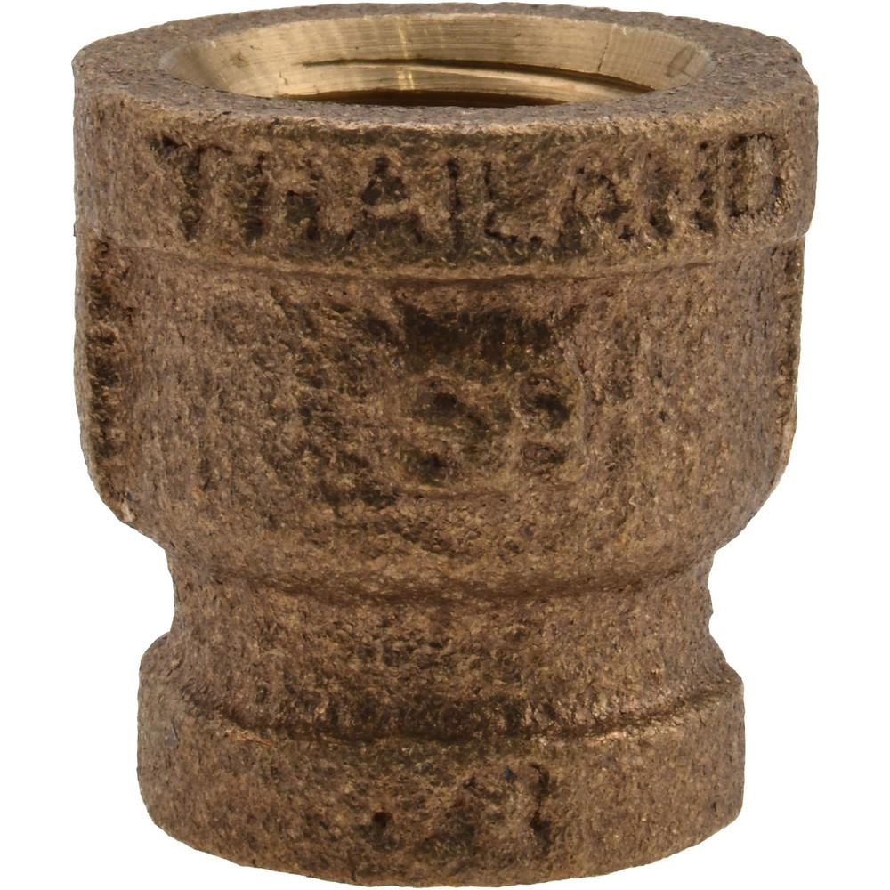 Merit Brass Brass Pipe Reducing Coupling: 1/2 x 1/4" Fitting, Threaded, FNPT x FNPT, Class 125, Lead Free - XNL112-0804