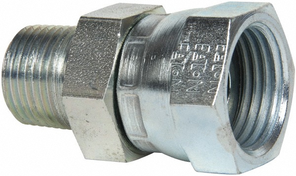 Eaton Industrial Pipe Adapter: 1/2-14 Female Thread, 1/2-14 Male Thread, MNPT x FNPSM - 2045-8-8S