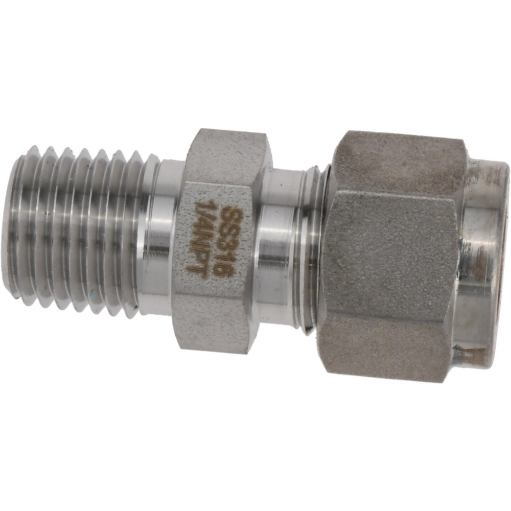 Ham-Let Compression Tube Connector: 3/8" Tube OD, Compression x MNPT - 3002004