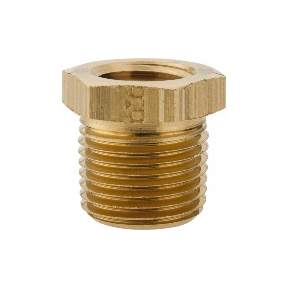 Parker Industrial Pipe Bushing: 1/4" Female Thread, 3/8" Male Thread, MNPTF x FNPTF - 209P-6-4