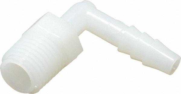 NewAge Industries Barbed Tube Elbow: 1/2" Barbs, 1/2" NPT - 5003740