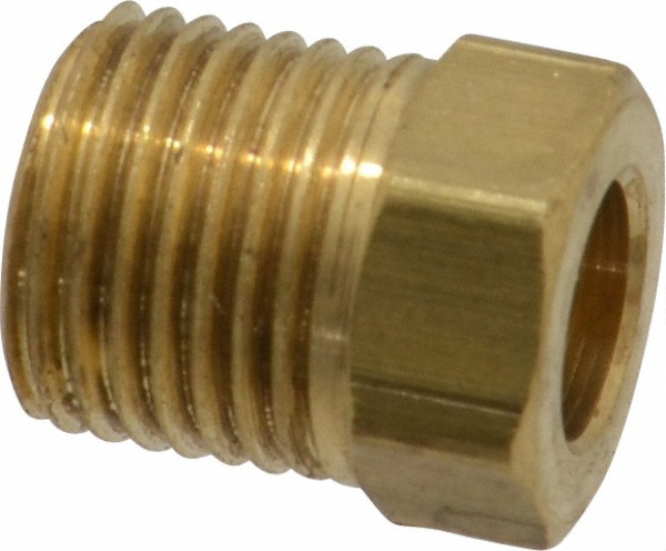 Parker Brass Flared Tube Inverted Nut: 5/16" OD, 1/2-20 Thread - 41IF-5