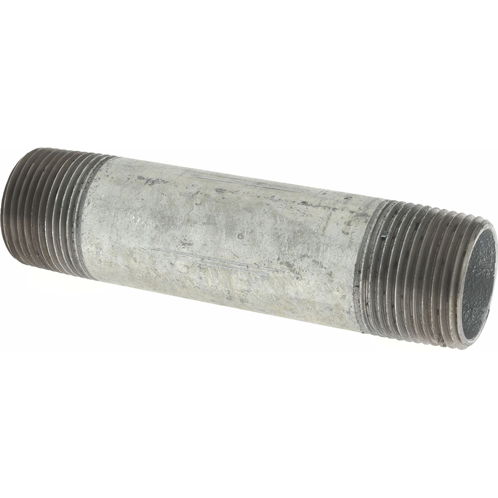 Value Collection Galvanized Pipe Nipple: 1", 6" Long, Schedule 40, Steel - NG06060