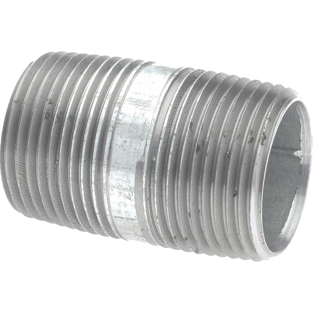 Value Collection Galvanized Pipe Nipple: 1", 6" Long, Schedule 40, Steel - NG06060