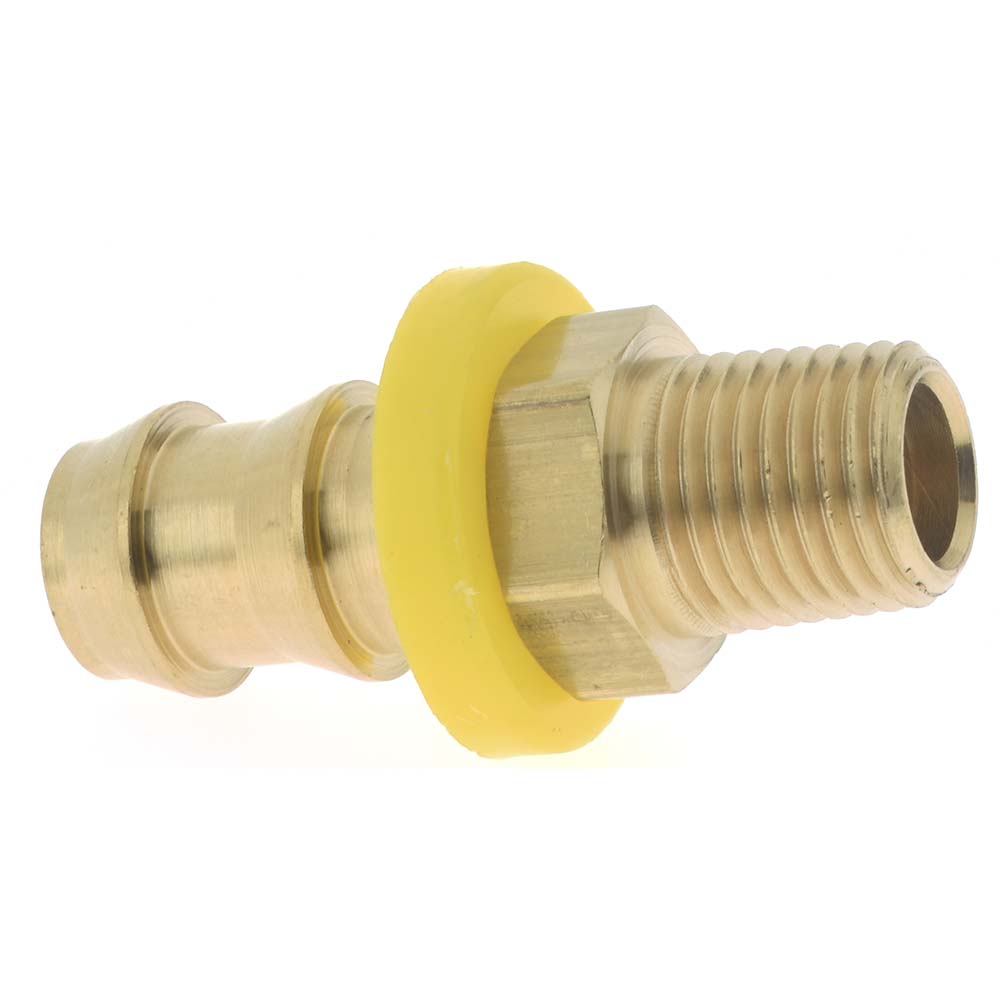 Dixon Valve & Coupling Barbed Push-On Hose Male Connector: 1/4" NPTF, Brass, 1/2" Barb - 2720804C