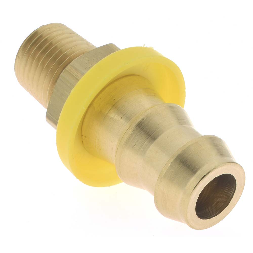 Dixon Valve & Coupling Barbed Push-On Hose Male Connector: 1/4" NPTF, Brass, 1/2" Barb - 2720804C