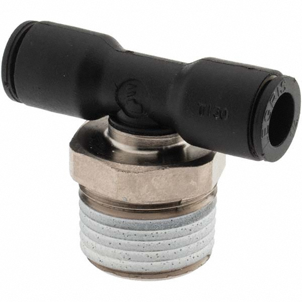 Legris Push-to-Connect Fitting: Male Branch Tee, NPT, 1/4" OD - 3108 56 14