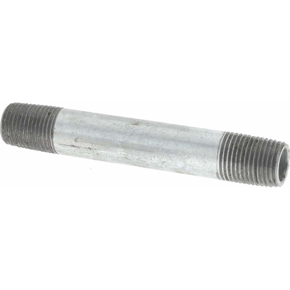Value Collection Galvanized Pipe Nipple: 1/8", 3/4" Long, Schedule 40, Steel - NG01001