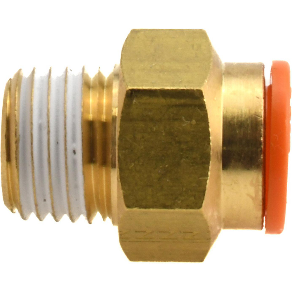 SMC PNEUMATICS Push-to-Connect Push-to-Connect Fitting: Connector, NPT, 3/8" OD - KQ2H11-35AS