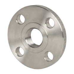Merit Brass 1-1/2" Pipe, 5" OD, Stainless Steel, Threaded Pipe Flange - A635-24