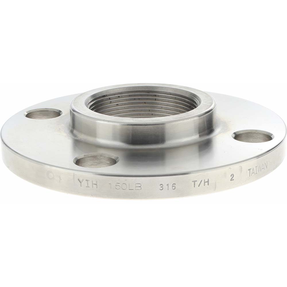 Merit Brass 1-1/2" Pipe, 5" OD, Stainless Steel, Threaded Pipe Flange - A635-24
