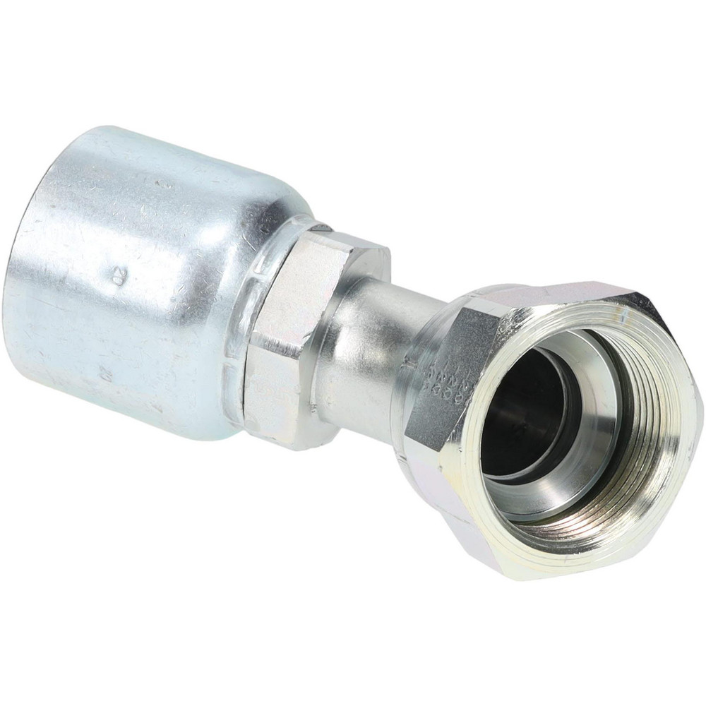 Parker Hydraulic Hose Swivel Fitting: 1" ID, 16 mm, 1-5/8-12 - 10343-20-16