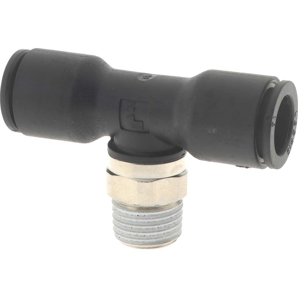 SMC PNEUMATICS Push-to-Connect Push-to-Connect Fitting: Branch Tee, BSPT, 10.00 mm OD - KQ2T10-02AS