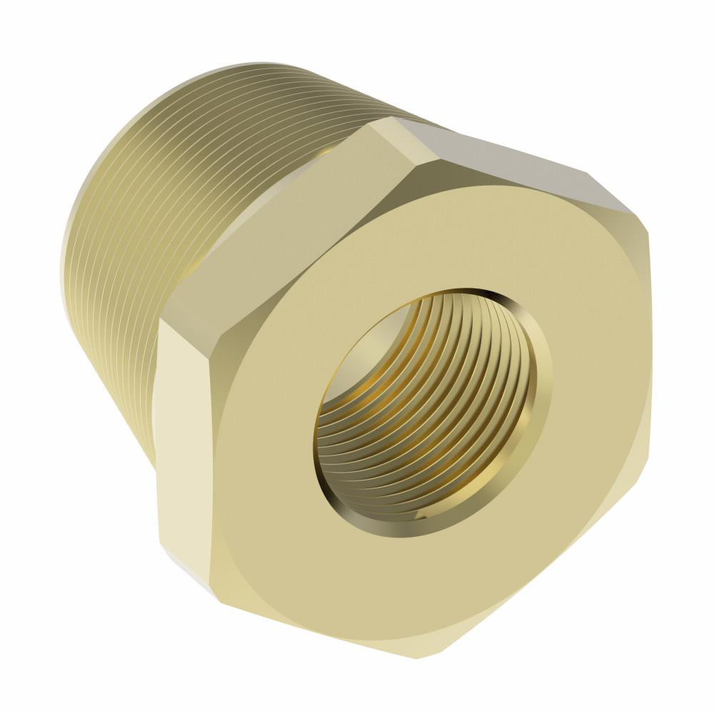 Eaton Industrial Pipe Bushing: 1/4" Female Thread, 1/2" Male Thread, MNPTF x FNPTF - 3220X8X4