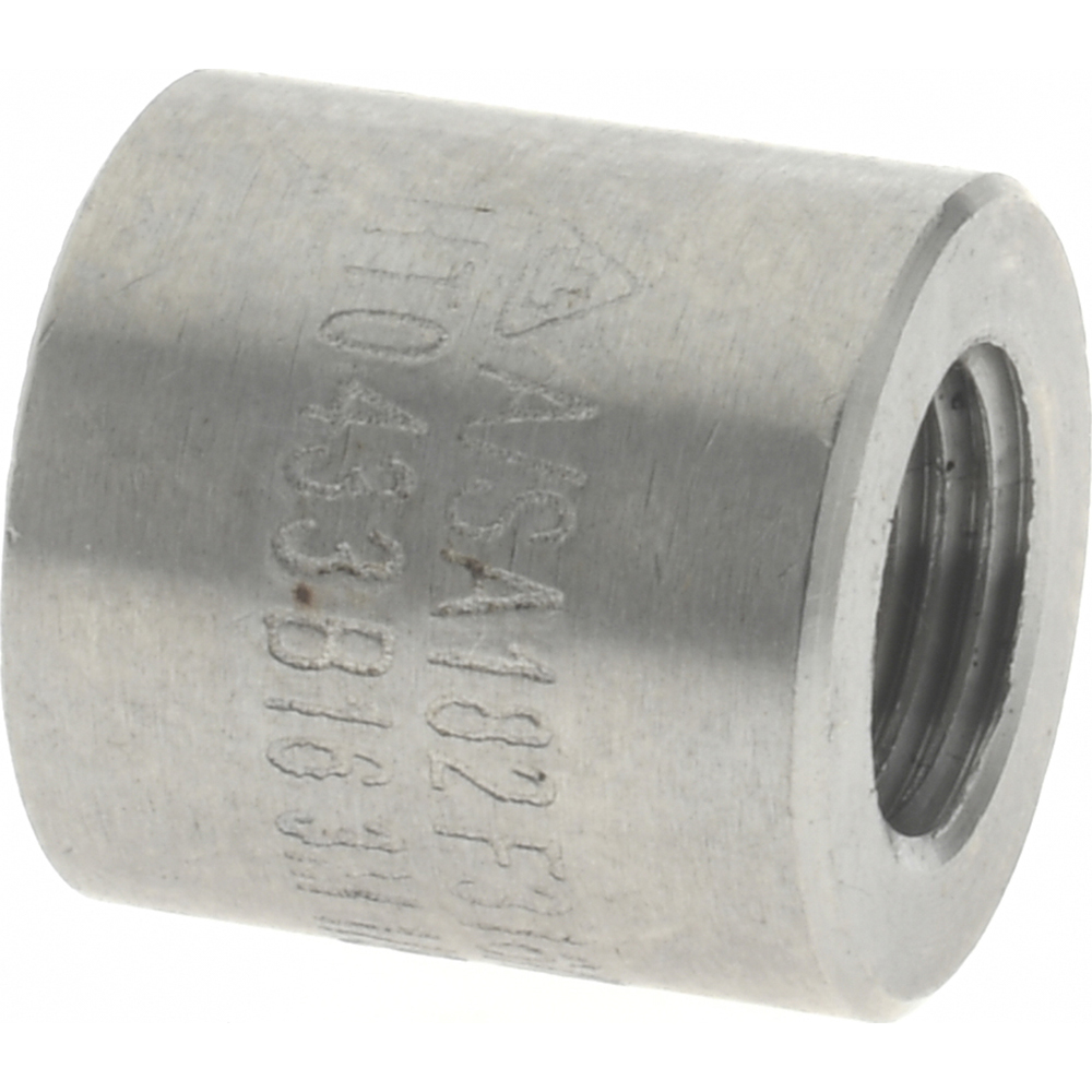 Merit Brass Pipe Half Coupling: 1/8", 316 & 316L Stainless Steel - 3611HD-02