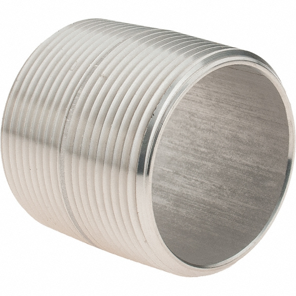 Value Collection Stainless Steel Pipe Nipple: 1-1/2" Pipe, Grade 316 & 316L - 6BN11/2*13/4