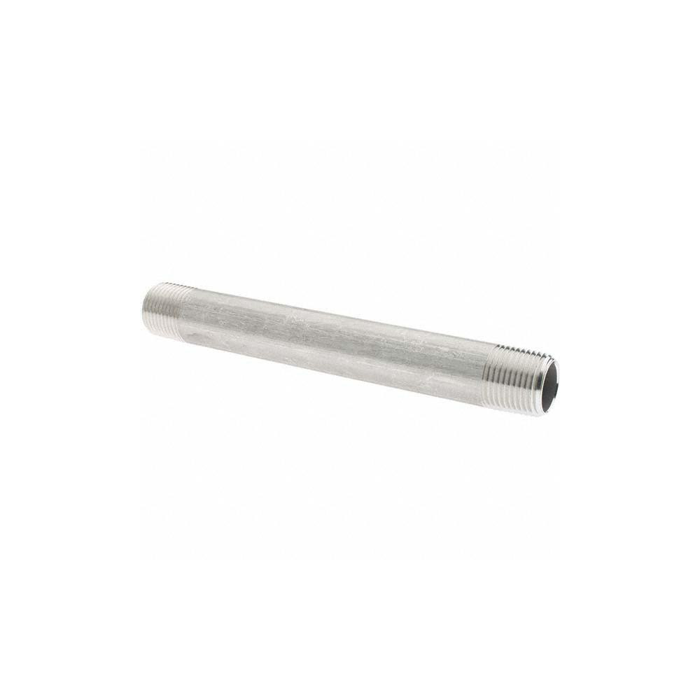 Value Collection Stainless Steel Pipe Nipple: 3/8" Pipe, Grade 304 & 304L - 4BN3/8*5