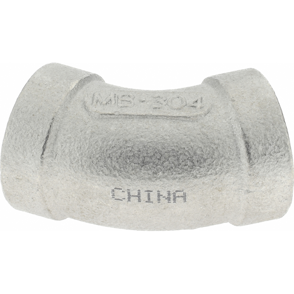 Merit Brass Pipe 45 deg Elbow: 1/4", 304 Stainless Steel - K402-04