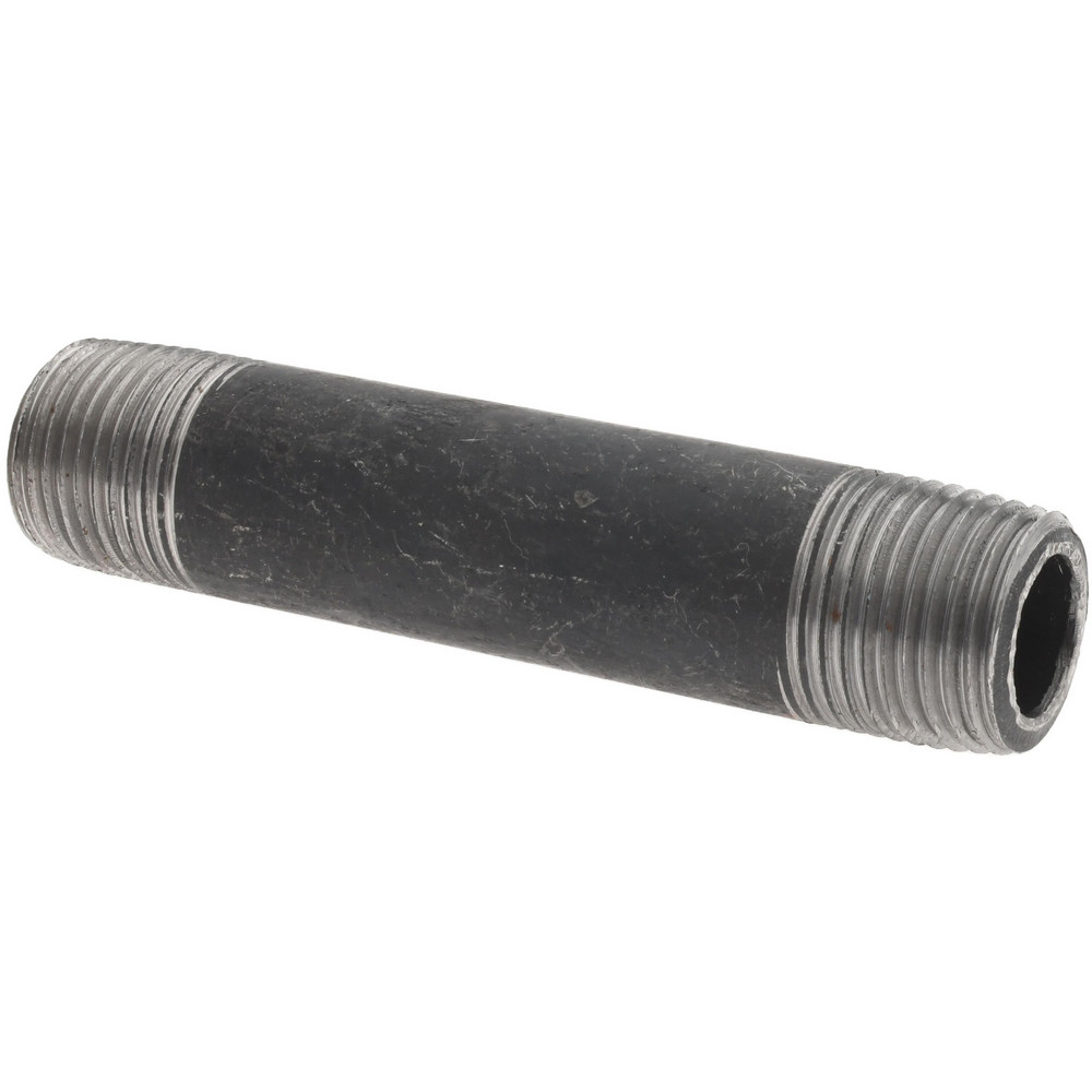 Value Collection Black Pipe Nipple: 3/8" Dia x 4" Long, Schedule 80 - MSCXNB03040
