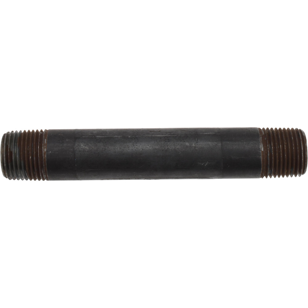 Value Collection Black Pipe Nipple: 3/8" Dia x 4" Long, Schedule 80 - MSCXNB03040