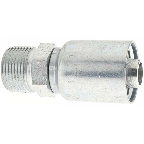 Parker Hydraulic Hose Male NPTF Pipe Swivel Fitting: 0.75" ID, 12 mm, 3/4-14 - 31382-12-12