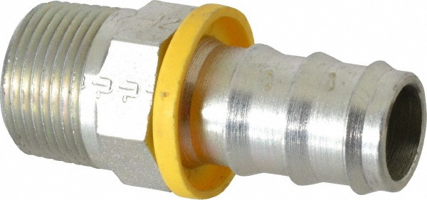 Parker Hydraulic Hose Male NPTF Pipe Swivel Fitting: 0.75" ID, 12 mm, 3/4-14 - 31382-12-12