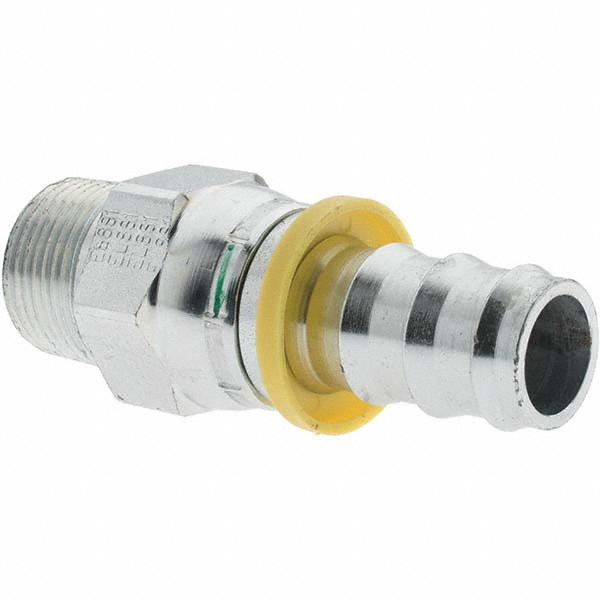 Parker Hydraulic Hose Male NPTF Pipe Swivel Fitting: 0.75" ID, 12 mm, 3/4-14 - 31382-12-12