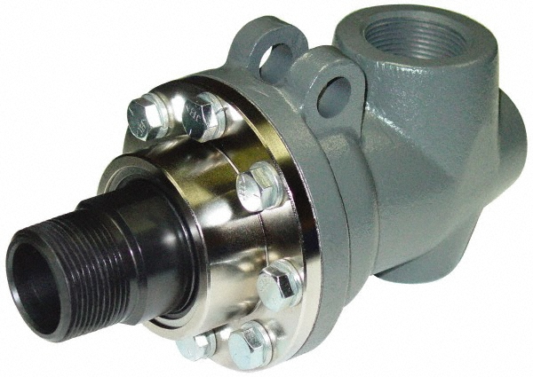 Duff-Norton 1 NPT Right Hand Rotor Thread, 1" NPT Port, 8-1/2" Body Length, Dual Flow, General Purpose (Stationary Syphon), Rotary Union - 730305C