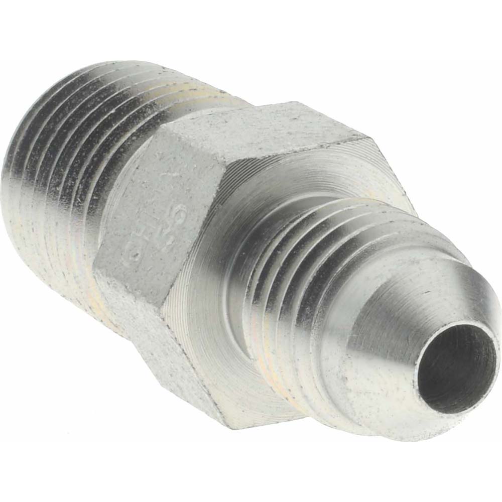 Eaton Steel Flared Tube Connector: 1/4" OD, 37 deg Flared Angle - 2021-4-4S