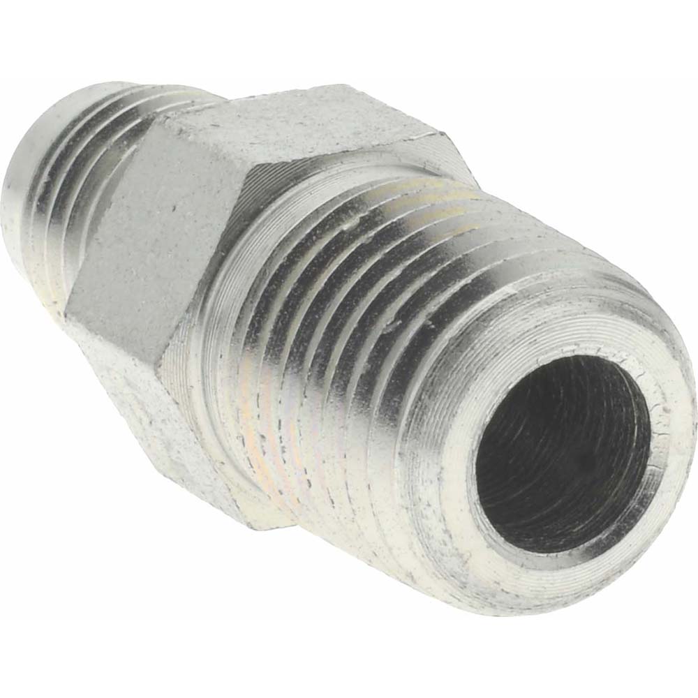 Eaton Steel Flared Tube Connector: 1/4" OD, 37 deg Flared Angle - 2021-4-4S