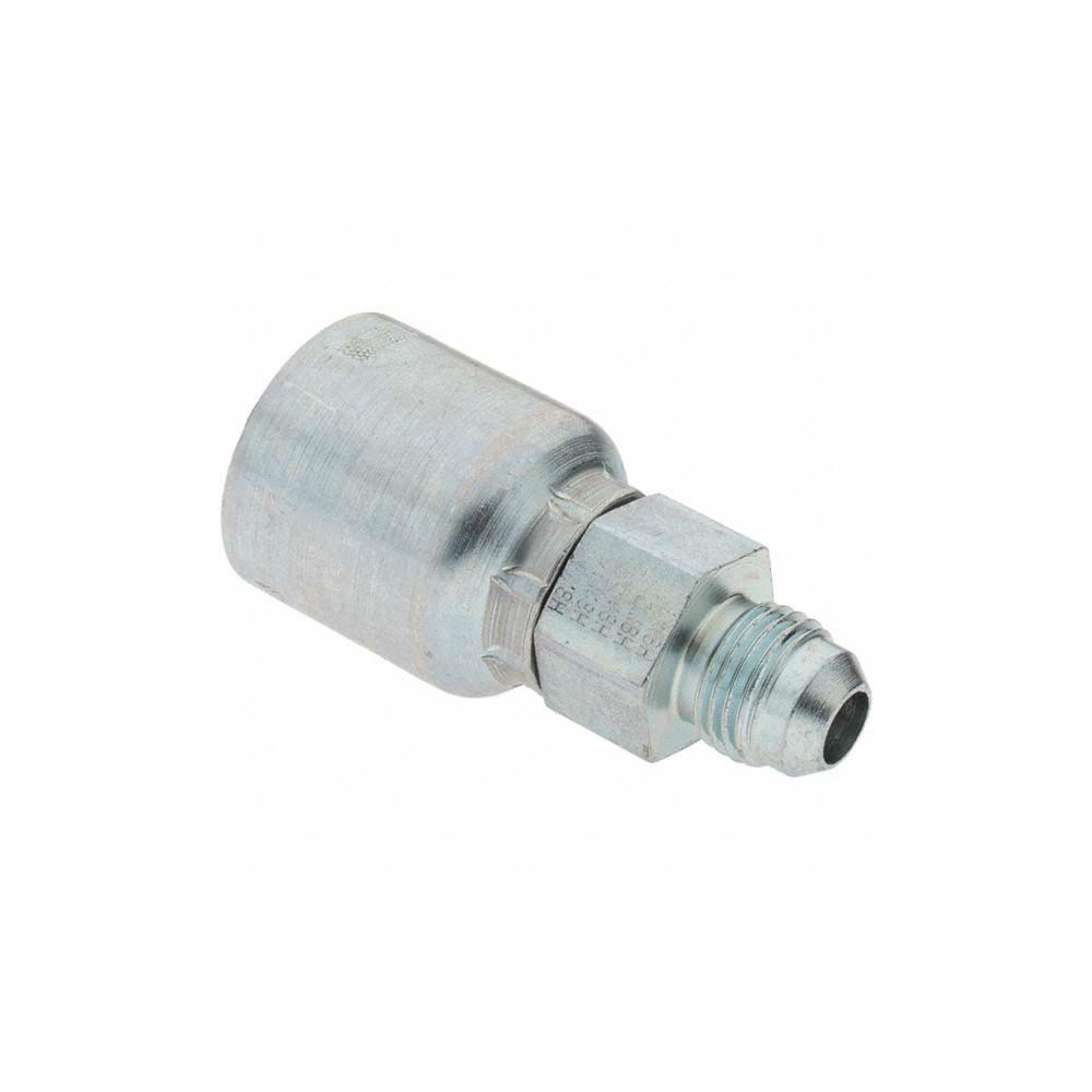 Parker Hydraulic Hose Male Rigid Fitting: 0.375" ID, 6 mm, 3/8" - KP81288