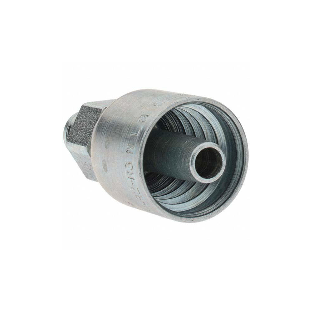 Parker Hydraulic Hose Male Rigid Fitting: 0.375" ID, 6 mm, 3/8" - KP81288