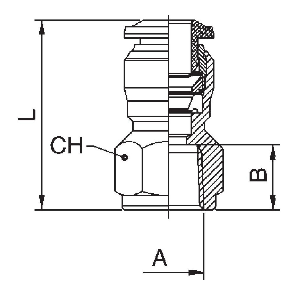 Aignep USA Push-to-Connect Tube x FNPT x Tube x Female Fitting: Straight, NPTF, 1/4" OD - 88030-04-02
