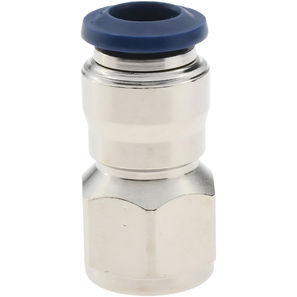 Aignep USA Push-to-Connect Tube x FNPT x Tube x Female Fitting: Straight, NPTF, 1/4" OD - 88030-04-02