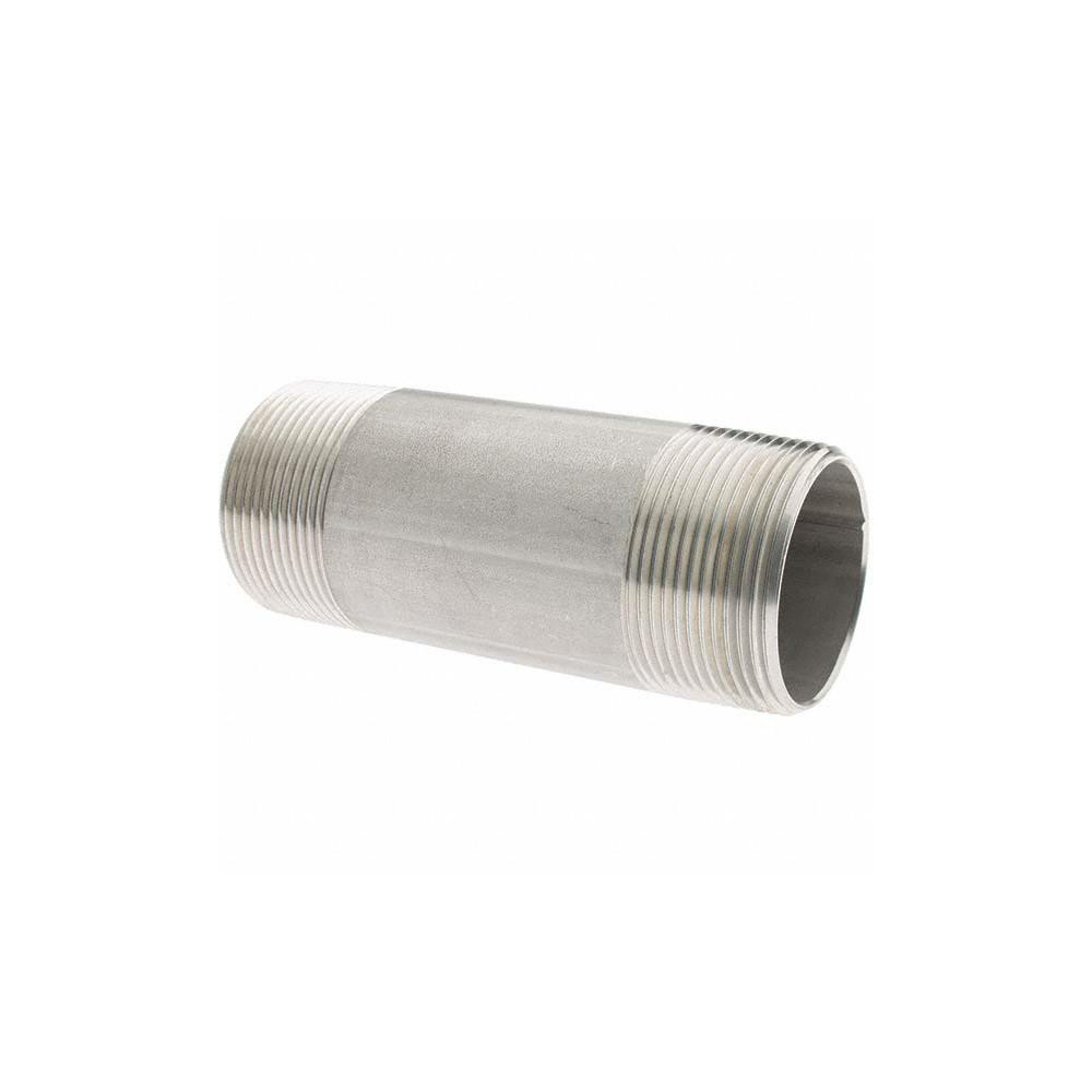 Value Collection Stainless Steel Pipe Nipple: 1-1/2" Pipe, Grade 304 & 304L - 4BN11/2*41/2