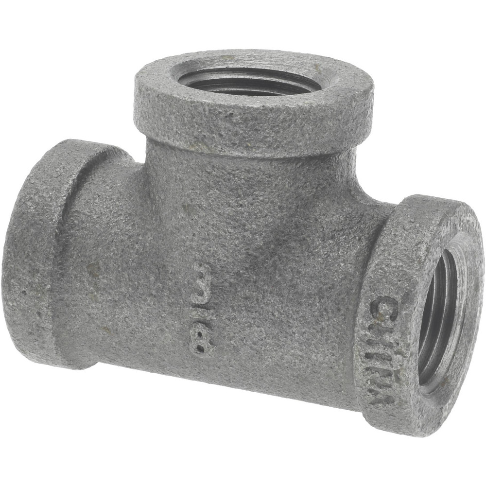 Value Collection Black Pipe Fittings: Tee, 3/8", Threaded, Malleable Iron - B-TEE03