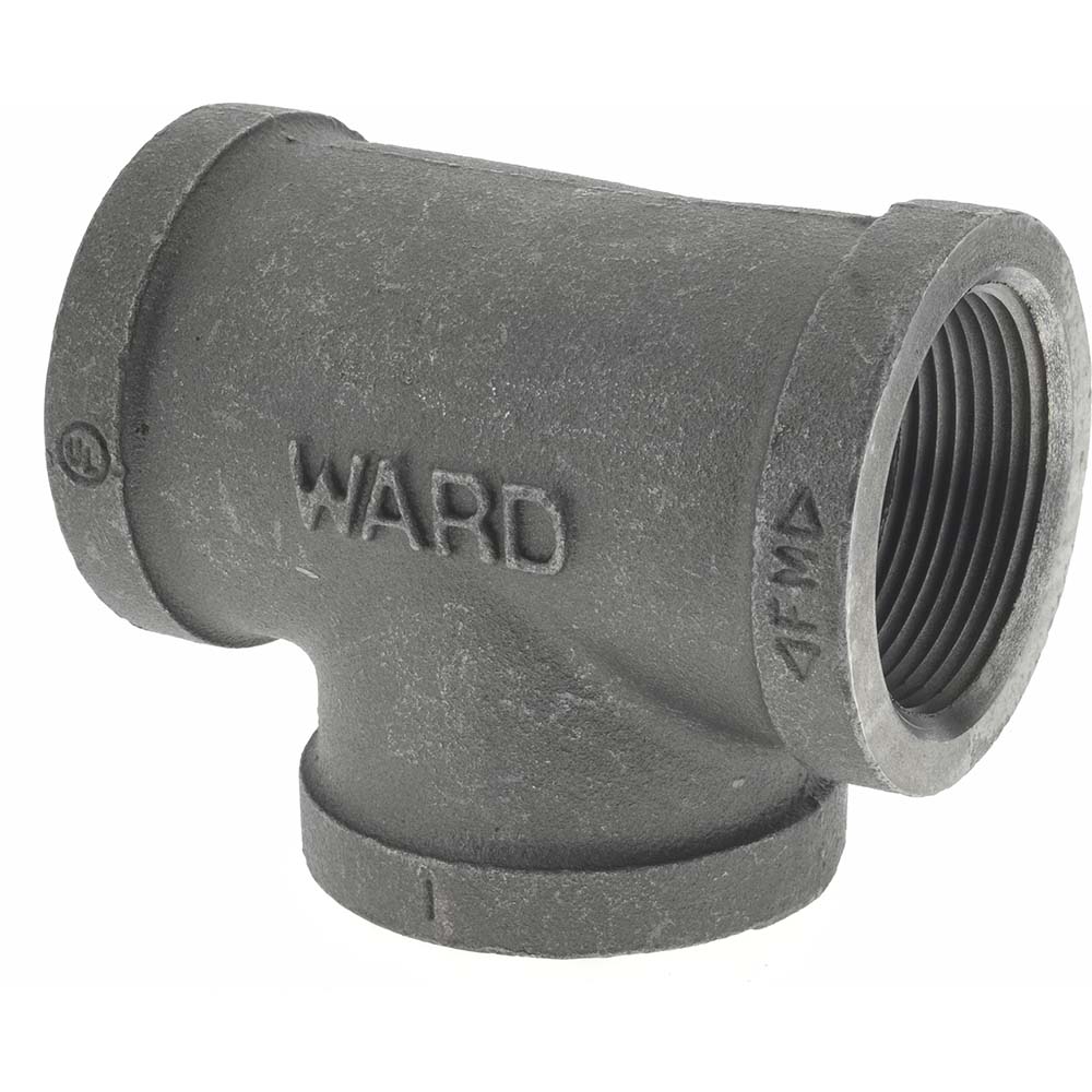 Value Collection Black Pipe Fittings: Tee, 3/8", Threaded, Malleable Iron - B-TEE03