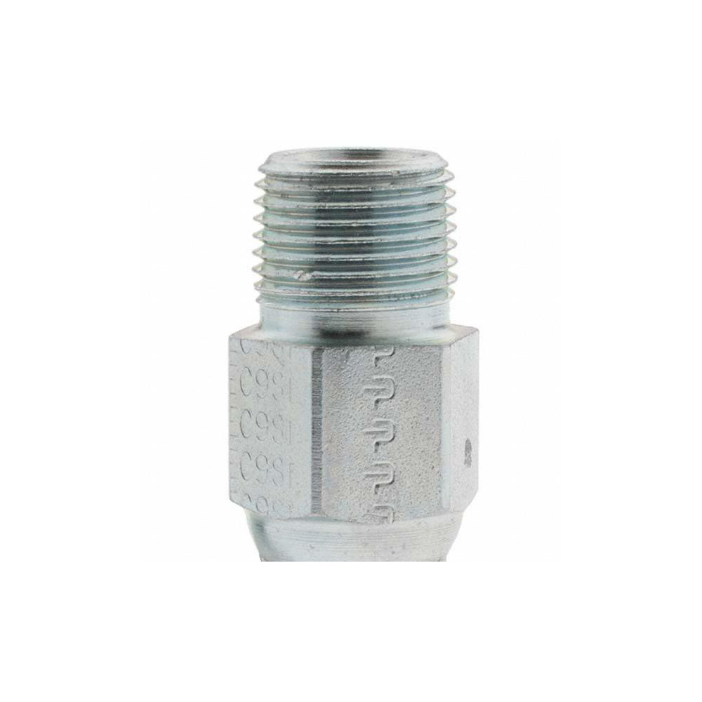 Parker Hydraulic Hose Male NPTF Pipe Swivel Elbow: 0.375" ID, 6 mm, 3/8" - KP82687