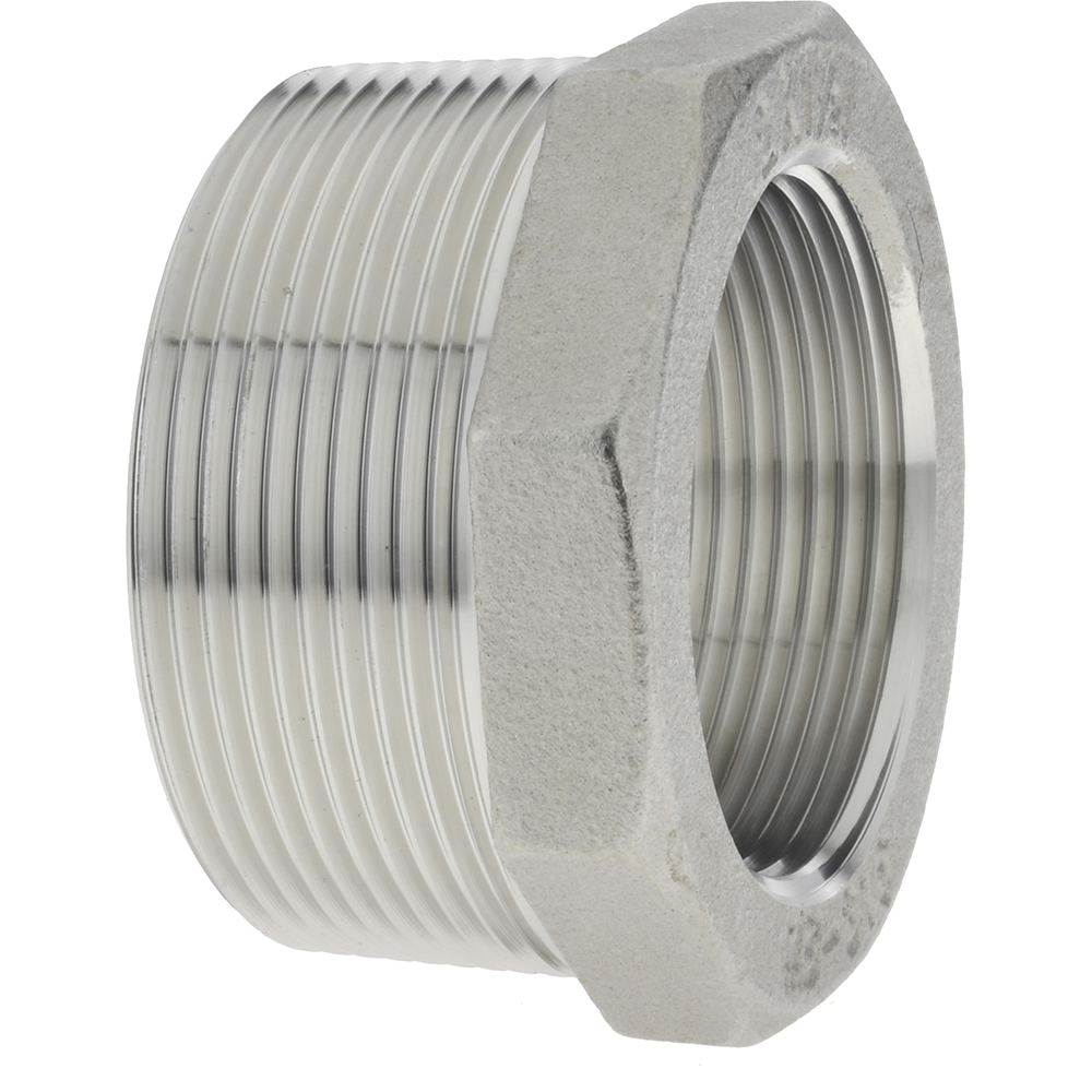 Merit Brass Pipe Bushing: 2 x 1-1/2", 316 Stainless Steel - K614-3224
